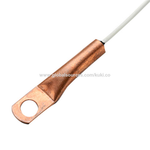 China Ntc Temperature Sensor Encapsulated With Copper Tube That Has Hole For Easy Mounting For Frozen Etc On Global Sources Ntc Temperature Sensor Encapsulated