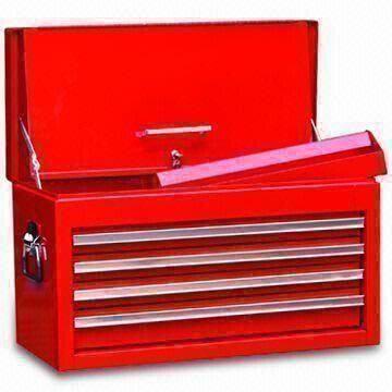 26 Inches 4 Drawer Toolbox With Ball Bearing Slides And Hemmed