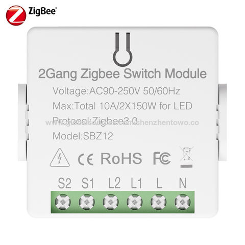 China Módulo de interruptor elegante de la pared de Tuya Zigbee 3.0  inalámbricos DIY, control de la voz de Alexa de la ayuda encendido Global  Sources,módulo de interruptor del zigbee,módulo de interruptor