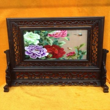 Handmade Silk Double Sided Embroidery Cabinet Table Screen Global Sources Handmade Silk Double Sided Embroidery Cabinet Table Screen Global Sources
