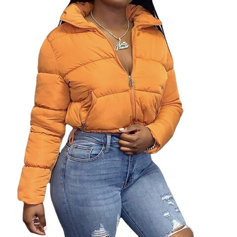 orange womens down jacket