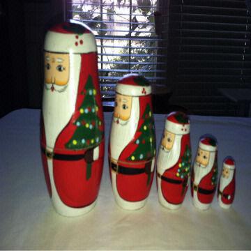 santa russian dolls