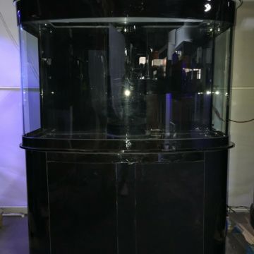 Glass 130 Gallon Bow Front Aquarium Fish Tank Black Global Sources