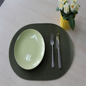 China Oval Plastic Pp Table Mats Woven Placemats From Ningbo