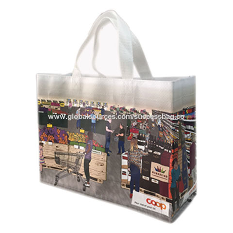 recycled woven plastic tote bolsas