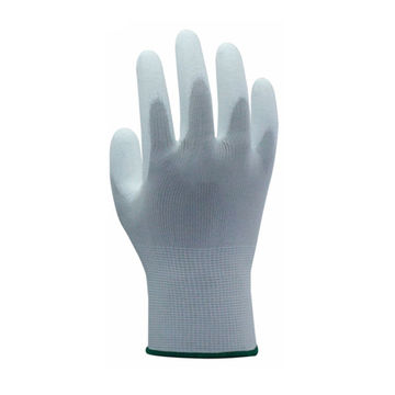 white nylon gloves