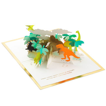 China Happy Birthday Dinosaurs 3d Pop Up Birthday Card On Global Sources Birthday Card Happy Birthday 3d Card