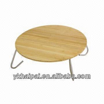 Bamboo Round Folding Camping Table, Round Camping Table