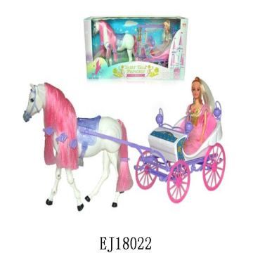 barbie horse and carriage toy