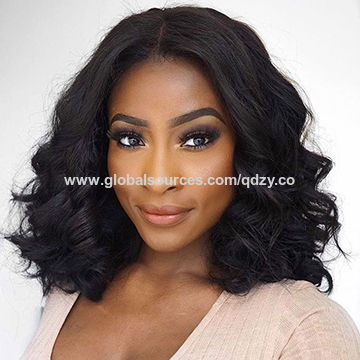 Irene Ee Wigs Short Wavy Bob Curly Human Hair Wigs For Black