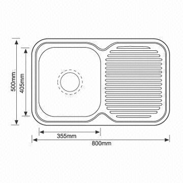 Kitchen Sink In Various Finishes Single Bowl With One Draining