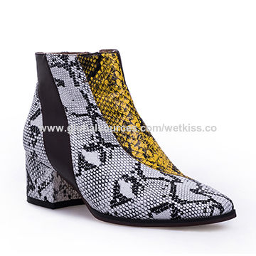 ladies snakeskin ankle boots