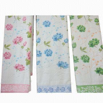 printed bath towels