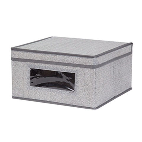 China Decorative Collapsible Storage Box With Lid And View Window