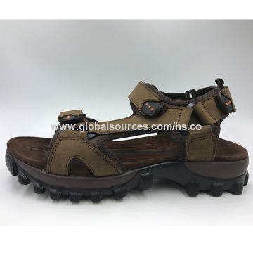 mens leather beach sandals