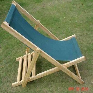 classic wooden beach chairs