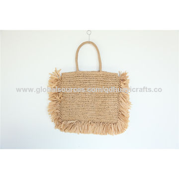 rattan beach tote