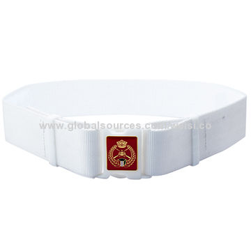 white tactical belt