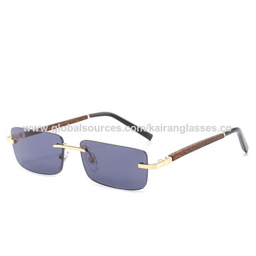small rimless sunglasses