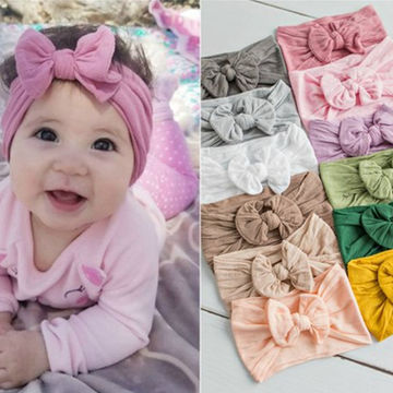 Baby Cotton Headbands Printed Headbands Bunny Ears Style Elastic Headband for Little Girls Cute Accessories