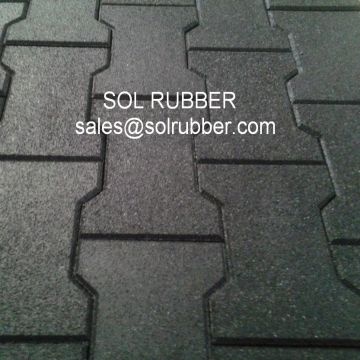 Interlock Rubber Paver Outdoor Paver Dogbone Paver Interlock