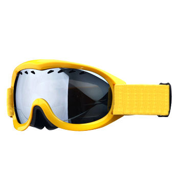 Yellow TPU frame ski snowboard goggles 
