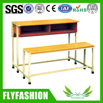 China Double Student Desk And Chair From Guangzhou Wholesaler