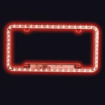 China LED Neon License Frame, Blinks While Braking Car, Measures 315 x ...