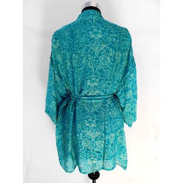 Silk Kimono Cardigan Jacket Beach Cover Up Bathrobe