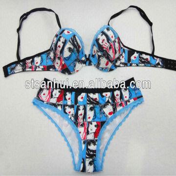 printed bra panty