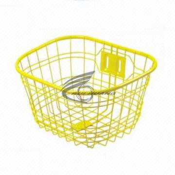 yellow bike basket