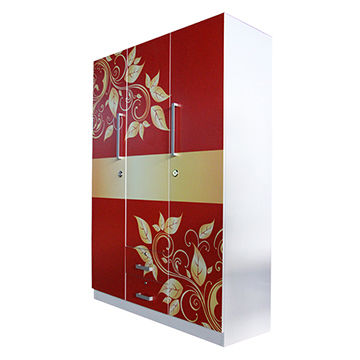 Luoyang Mingxiu Metal Steel Printing Flower Cloth 3 Door Metal