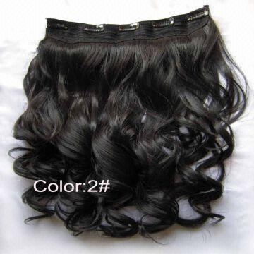 Synthetic Hair Extension One Piece Clip In Hair Wavy Hair Pieces