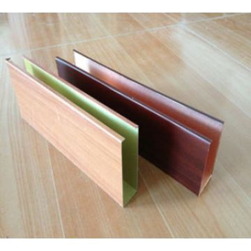 Wood Color U Shaped Aluminum Strip Ceiling Suspended Ceiling