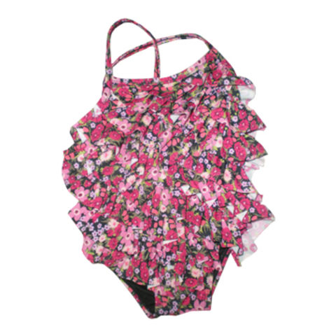 China Children's Swimwear with Floral Print, All Frills on Appearance ...