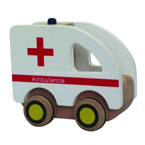 wooden ambulance toy