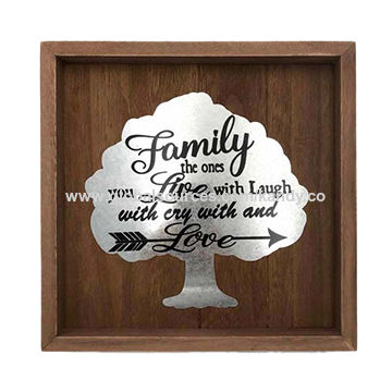 China Family Galvanized Metal Sentiment Wood Frame Wall Art Wall Decor On Global Sources Wall Decor Family Wall Art Wall Hanging