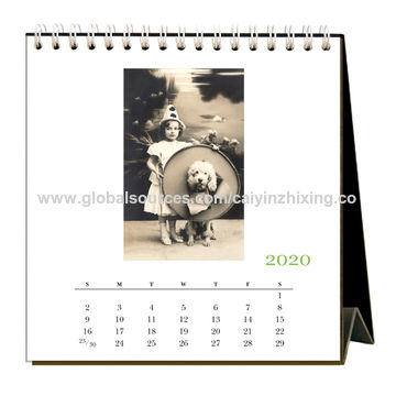 China 2020 Spiral Wire Bound Paper Calendars Printed Custom Made