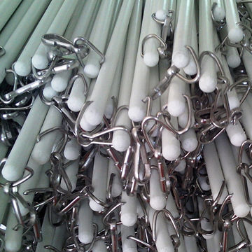 China Fiberglass Curtain Rods With Rings Roman Style Different