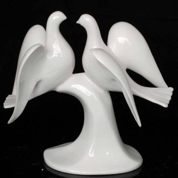Collectible White Porcelain Love Bird Ceramics Figurines Collectible White Porcelain Love Bird China