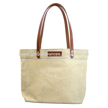 waxed canvas tote bag