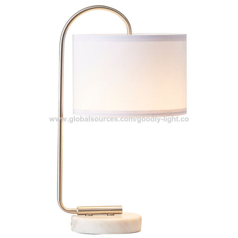 Desk Lamp Marble Led Light, Contemporary Metal Table Lamps