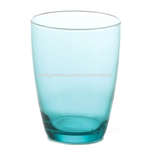 colored water glasses set