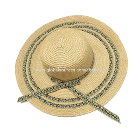 China Fashionable Women S Beach Straw Hats Wide Brim Design