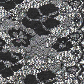 black and silver lace fabric