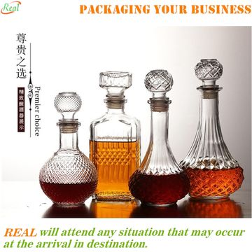 China 750ml Embossed Bottle For Wine From Xuzhou Manufacturer