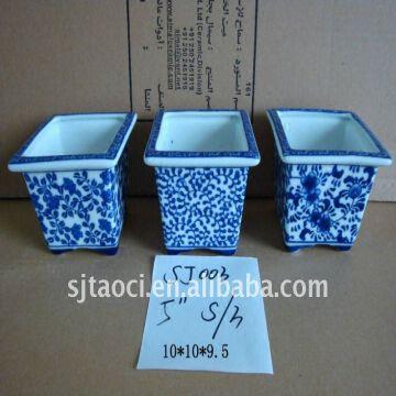 Blue And White Porcelain Square Flower Pot Global Sources China Blue And White Porcelain Square Flower Pot
