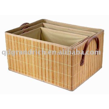 bamboo storage baskets