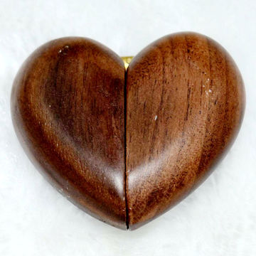wooden heart ring box