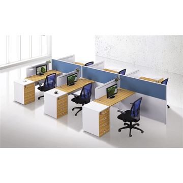 Office Desk U Shape With Hutch In Middle In 3 Types Standard